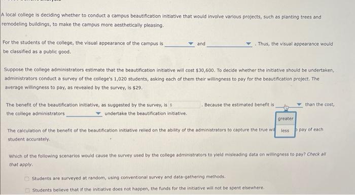 the college, the visual appearance of the campus is be classified as