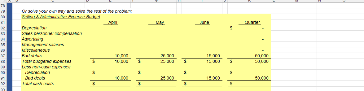 12,000 bags of rocks in March. He has developed the following sales