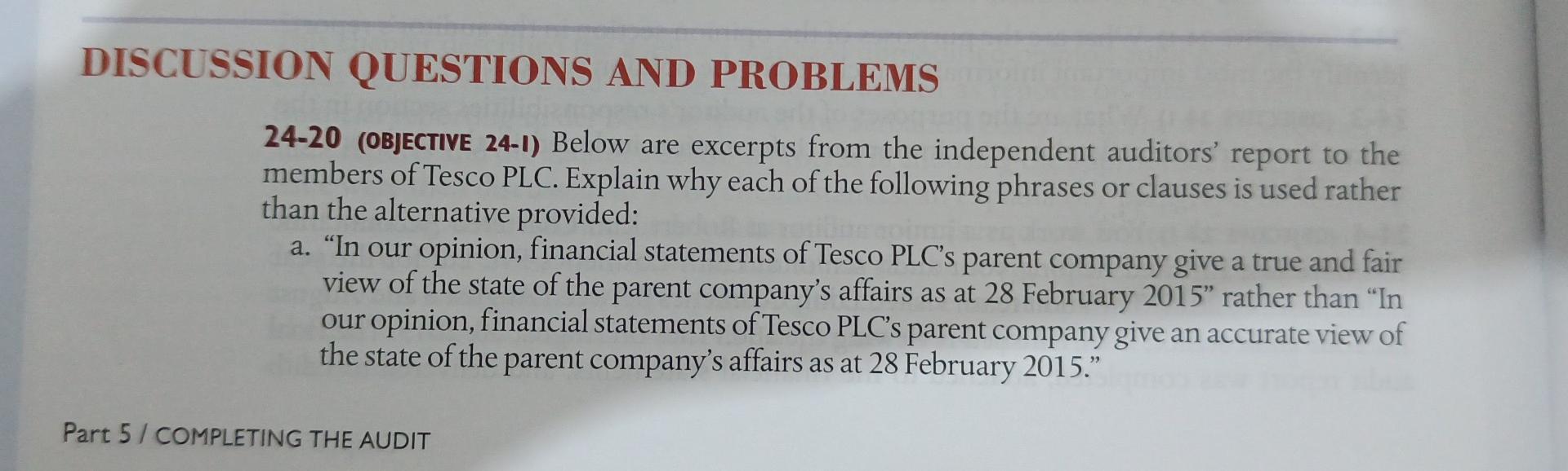  how I can solve this question? DISCUSSION QUESTIONS AND PROBLEMS 24-20