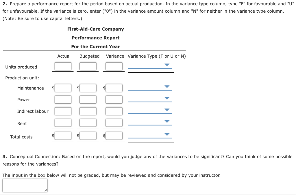 Company, has been instructed to develop a flexible budget for overhead costs.