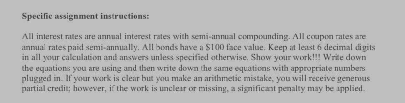 6 month and 1 year are r(0.5)=7% and r(1)=8%; Spot rates for