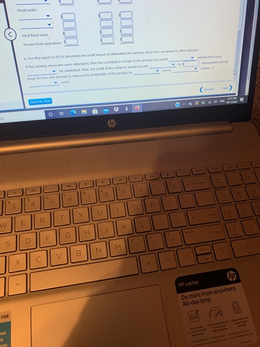 for the three shoes are as follows Wine Inc. Product Income Statements