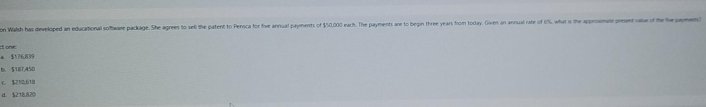 on Walsh has developed an educational software package. She agrees to