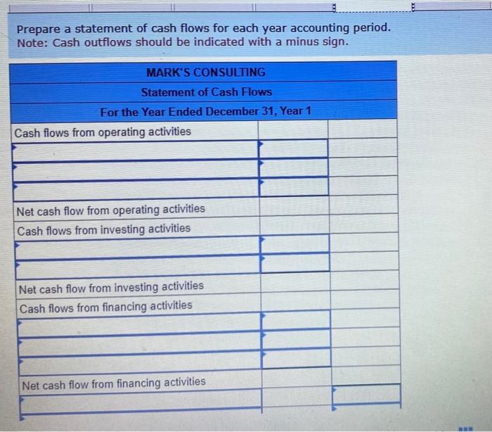 for providing services to customers. 3. Borrowed $20,000 cash from creditors. 4.