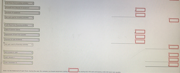 $66,300 bank loan payable. The income statement and undassified statement of financial