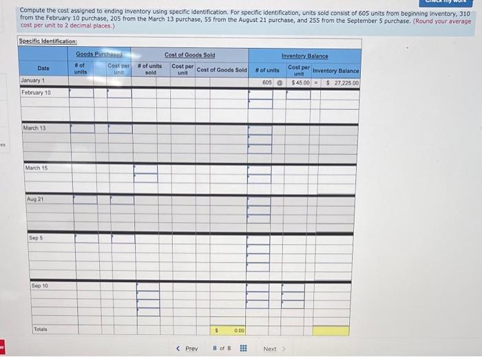 sales transactions Date Activities Units Acquired at Cost Units Sold at Retail