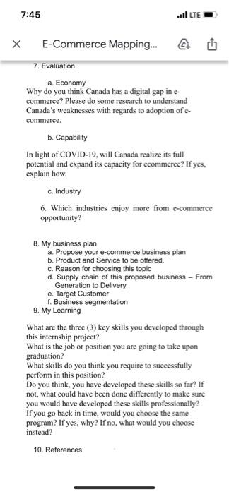 tools Please discuss your business plan of e comm and write whole