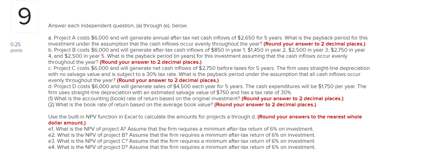  please answer e1 to e4, thanks! Answer each independent question, (a)