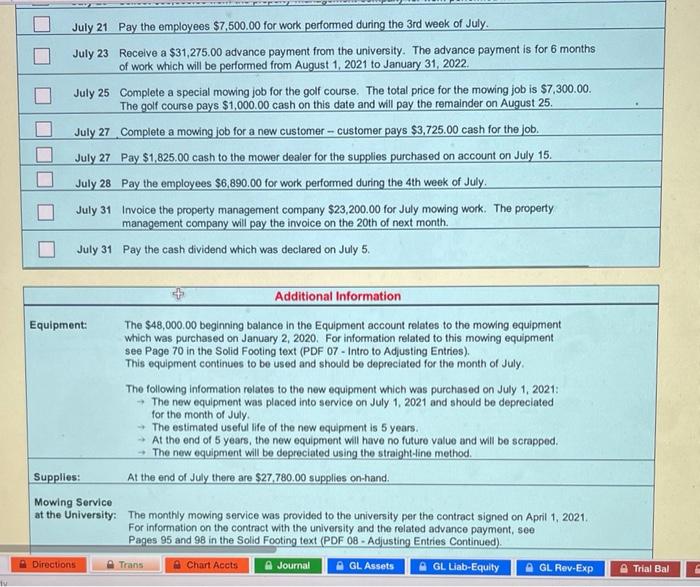 journal entry up to adjustments I mainly need help woth the adjusting