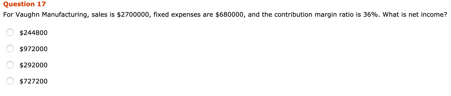is $13. During April, 550 drives were sold. Fixed costs were $1400