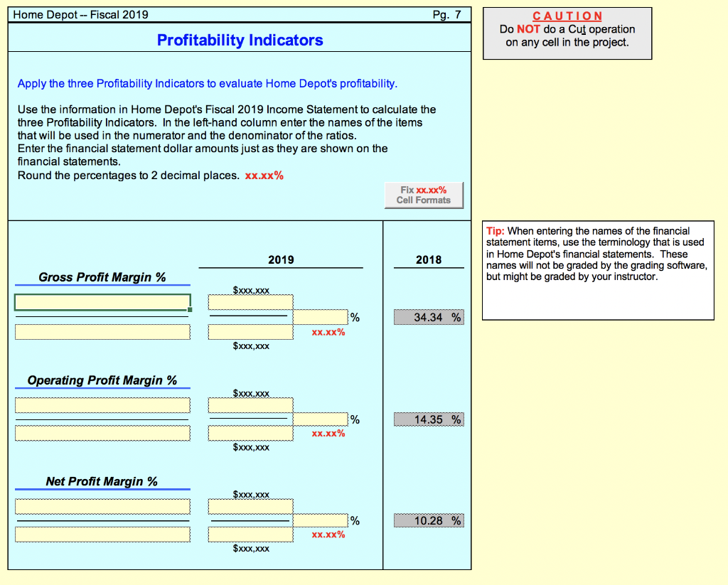 The Home Depot, Inc. Consolidated Statements of Earnings (Dollars in Millions) Fiscal