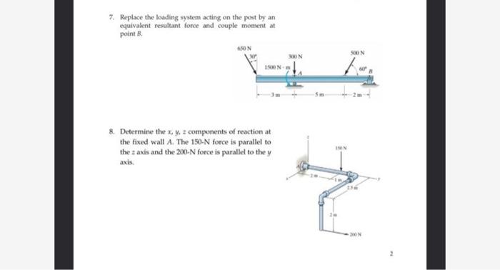  7. Replace the loading system acting on the post by an