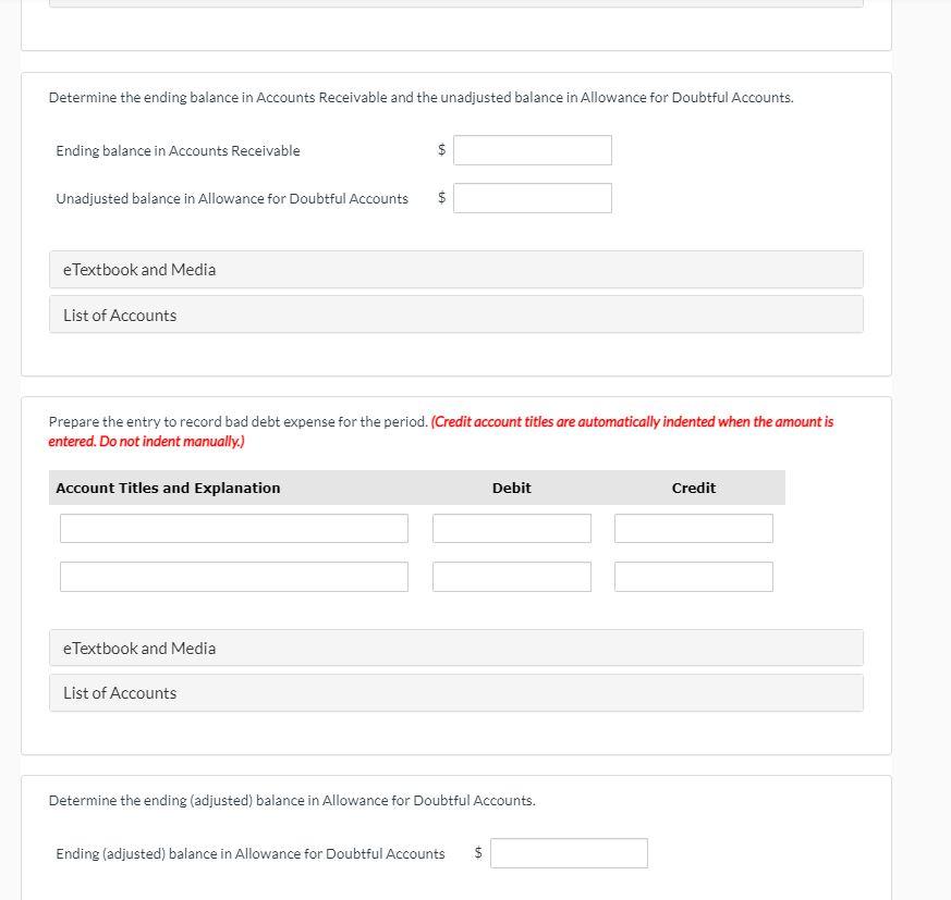 Allowance for doubtful accounts (beginning balance) Net credit sales Collections Write-offs of