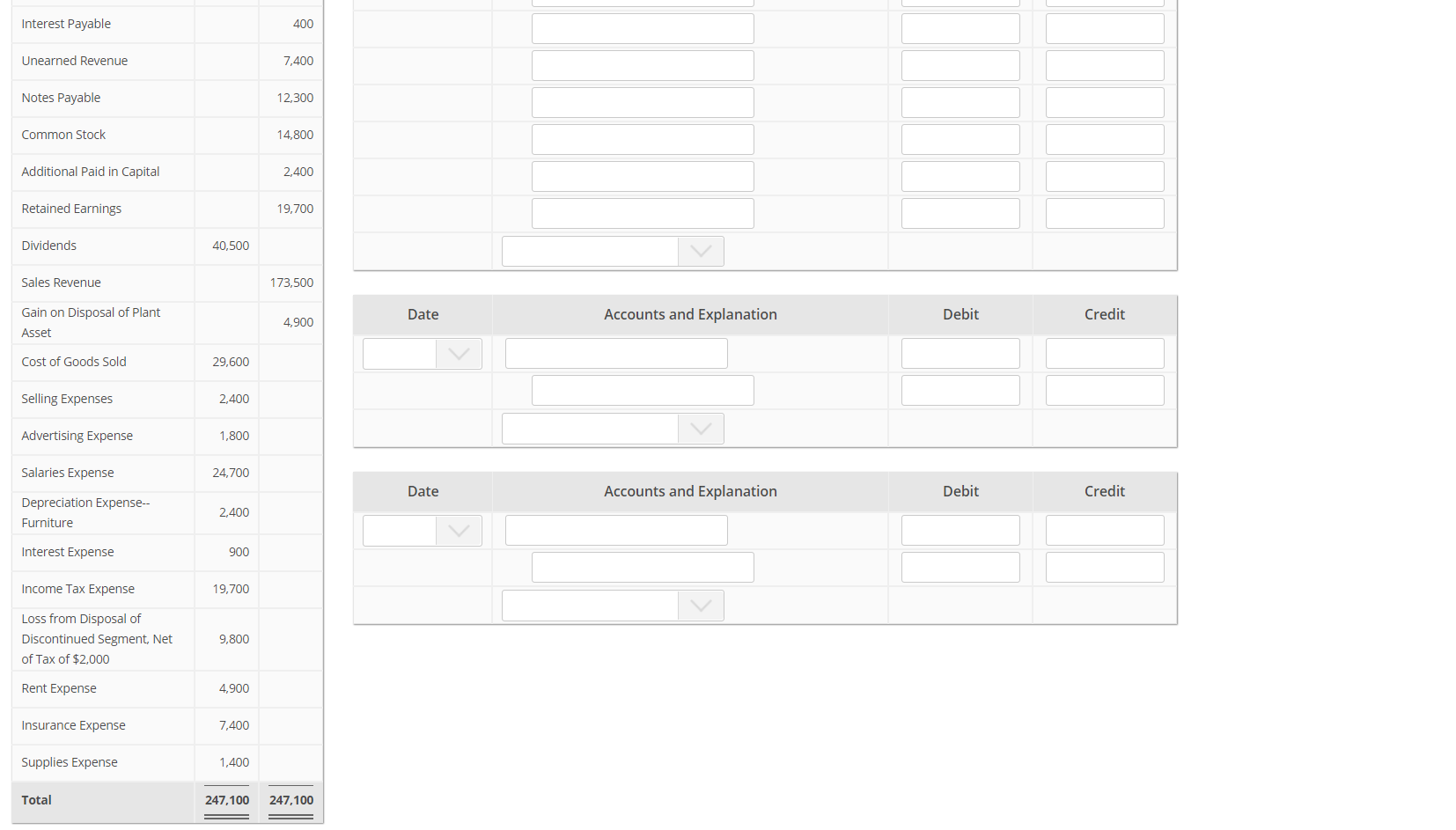 closing entries for the end of the month. Date Accounts and Explanation