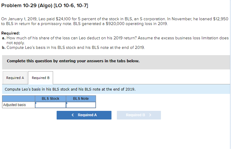 Show work please. Problem 10-29 (Algo) [LO 10-6, 10-7] On January 1,