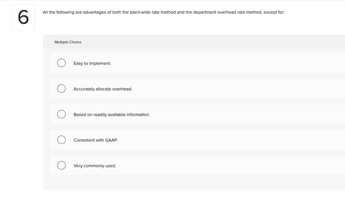 O Marginal costing 4 Which of the following is a method of