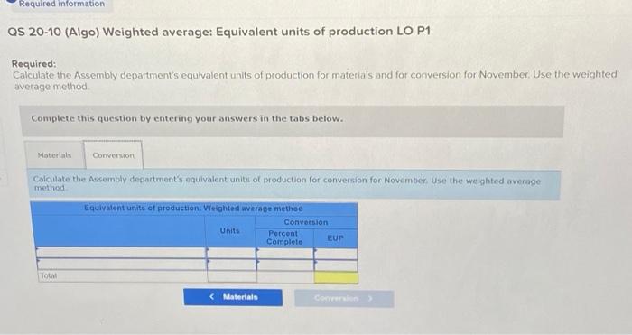 has two manufacturing departments, Assembly and Painting. The Assembly department started 11.200
