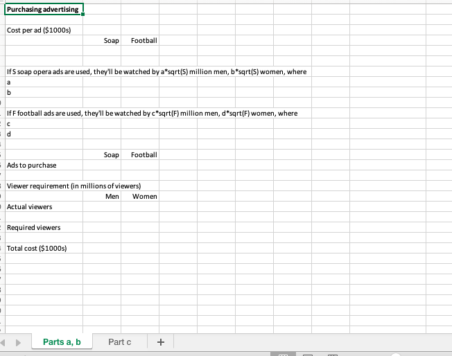 PLEASE DO IT IN EXCEL AND SHOW FORMULA TEXT Q&H Company advertises