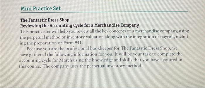  I need help completing the accounting cycle for a merchandise company