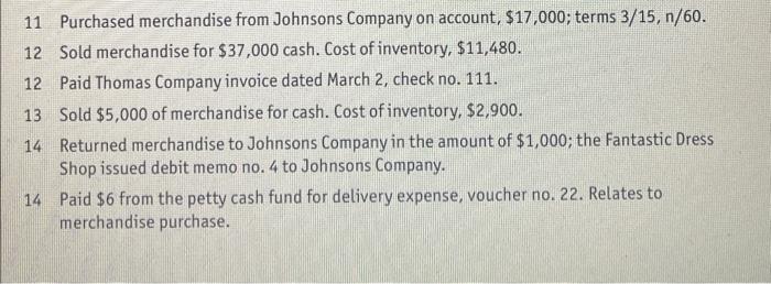 information for you. It will be your task to complete the accounting
