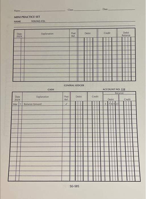 have balances from the previous month. You will use this information to