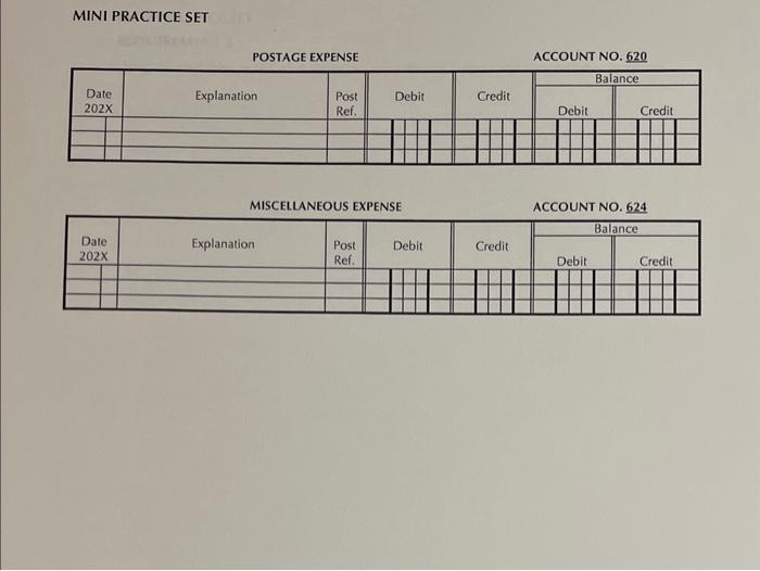 subsidiary ledgers, and the auxiliary petty cash record. Update the beginning balances