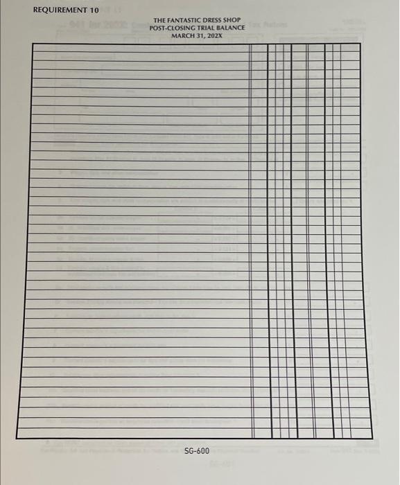 income statement, statement of owner's equity, and classified balance sheet. 7. Journalize
