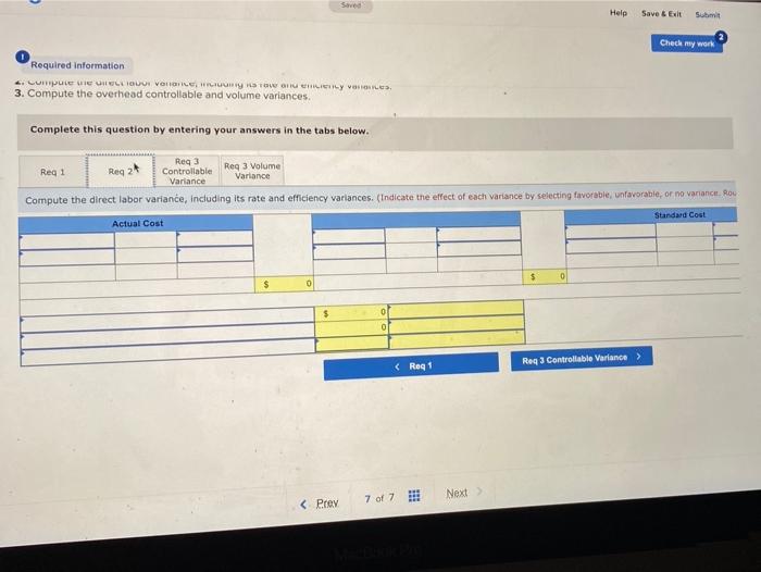 standard costs per unit for its single product Direct materials (30 pounds.