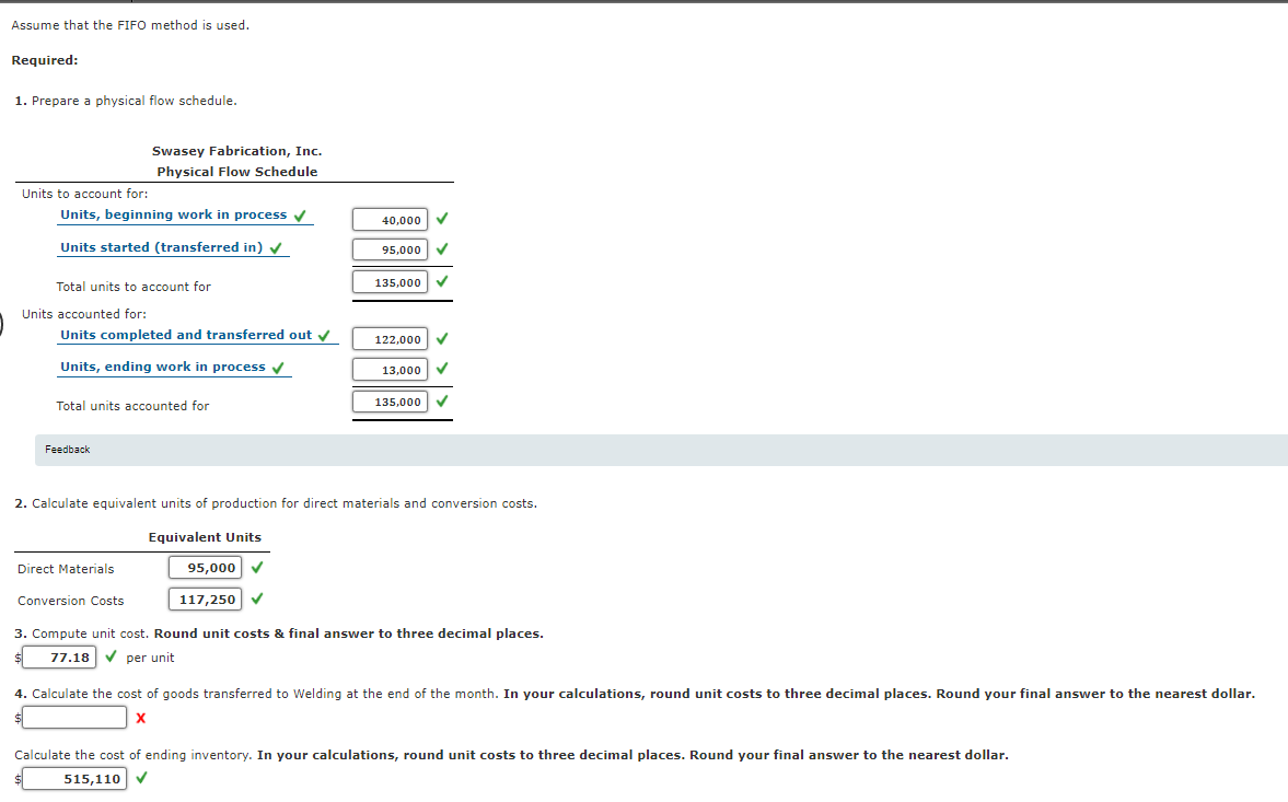 Fabrication, Inc., manufactures frames for bicycles. Each frame passes through three processes: