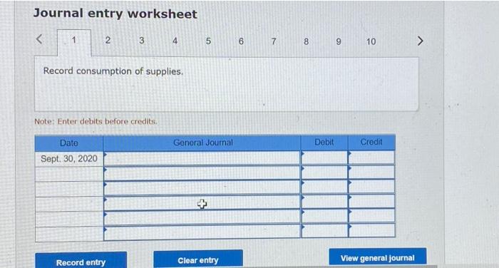 during the year Challenger Construction Unadjusted Trial Balance September 30, 2020 Unadjusted