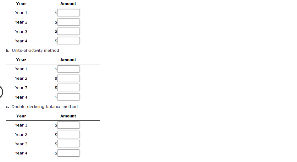 purchased equipment on April 1 for $57,510. The equipment was expected to