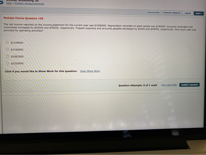  unting, be Help System Announcements CALCULATOR PRINTER VERSION 4 BACK NEXT