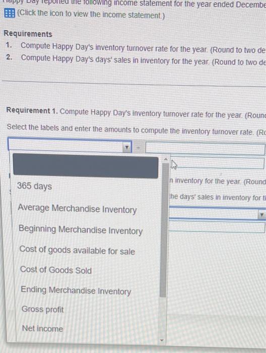 Ended December 31, 2025 Net Sales Revenue Cost of Goods Sold. Beginning