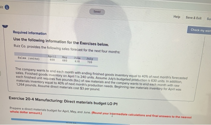  Saved Help Save & Exit Su Check my wor Required information