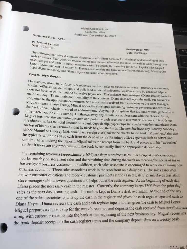 coverage of the cash account, along with the related processes Within this