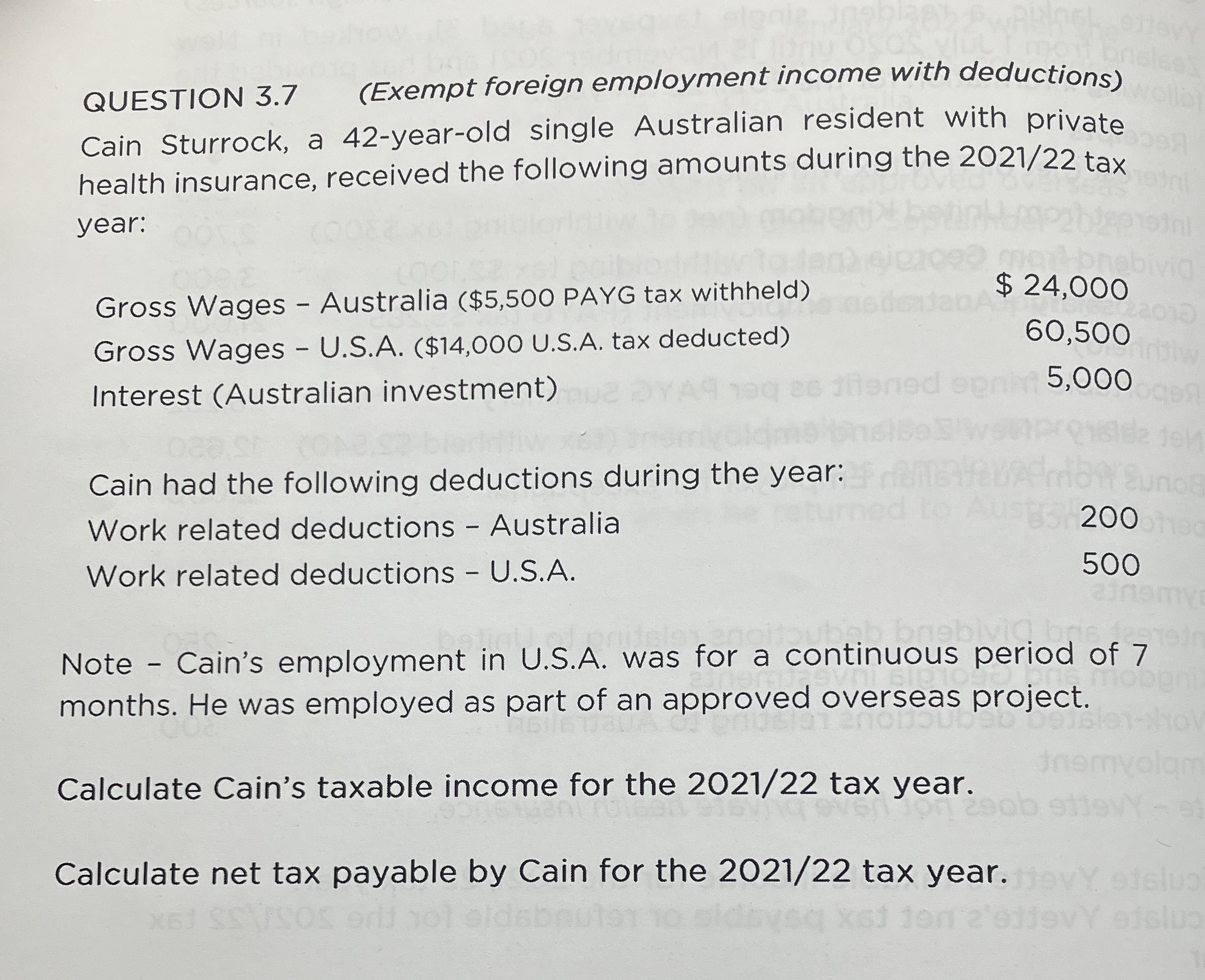  prepare tax documentation for individuals edition 18 solution QUESTION 3.7 (Exempt