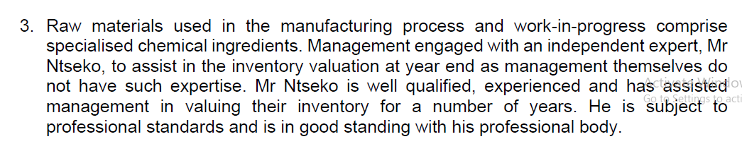 of inventory in transit from the foreign supplier.(18) Communication skills appropriate style