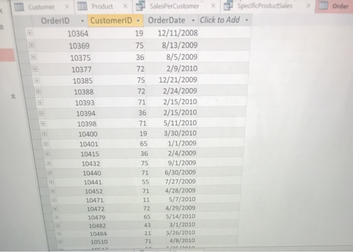 information to be imported into Access. The database is being used to