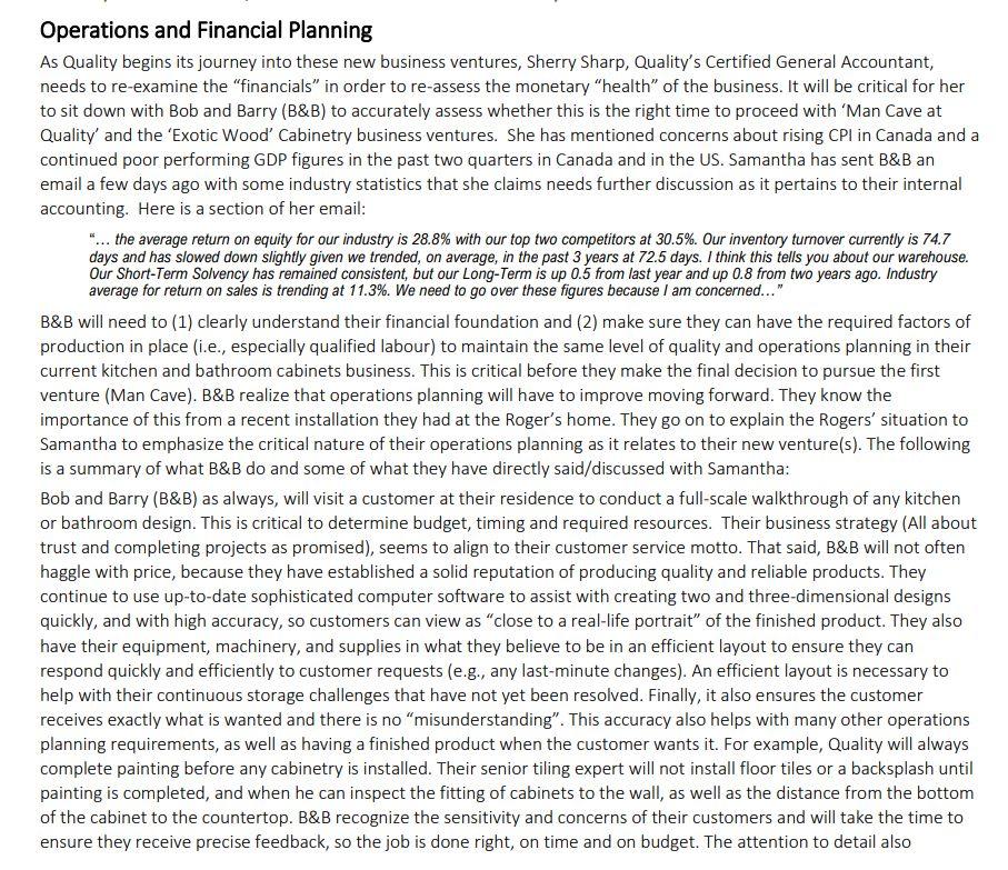I attached the case, answer the worksheet below Operations and Financial Planning