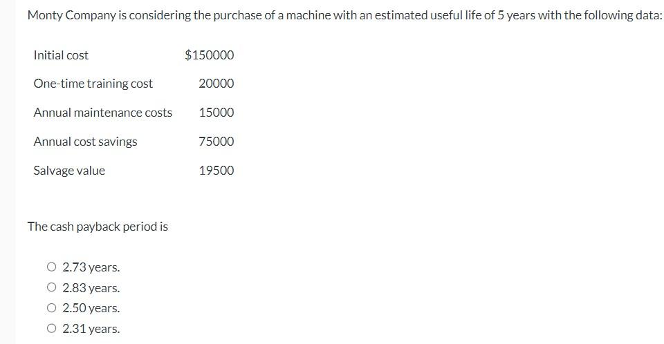 be 100000 machine hours. At this level of activity, the company budgeted