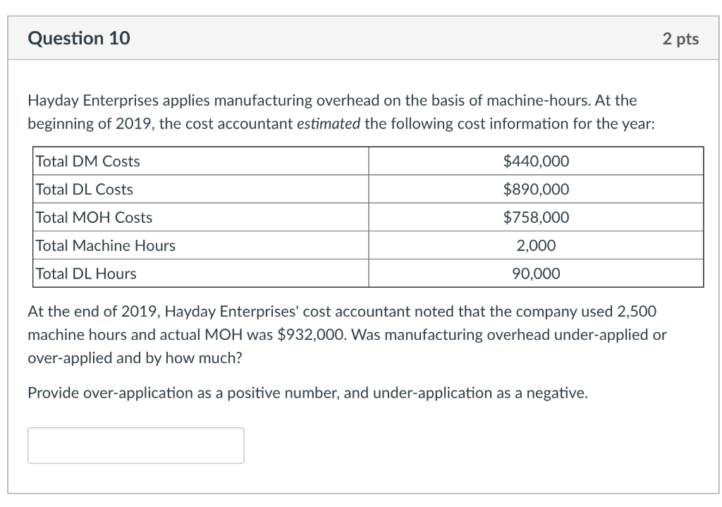 manufacturing departments - processing and finishing. The predetermined manufacturing overhead rate is