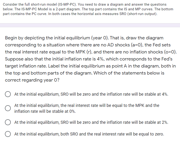 ]Show the graph and please explain it Consider the full short-run model