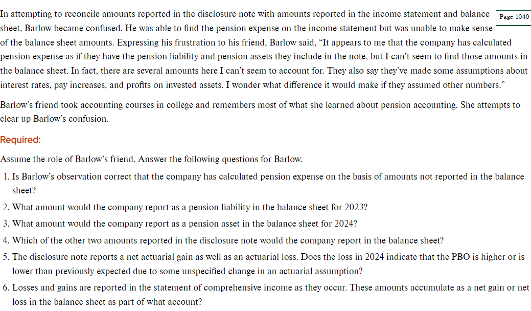 engineering services. The corporation sponsors a noncontributory, defined benefit pension plan. Alan