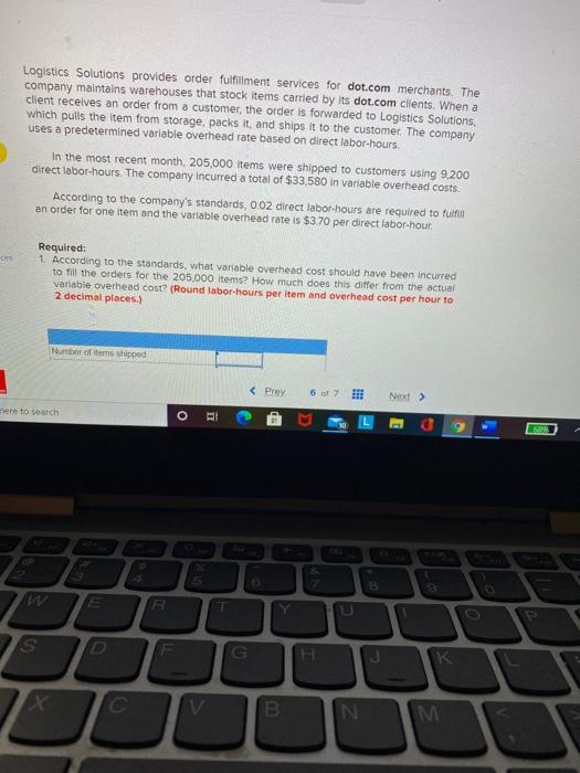  Logistics Solutions provides order fulfillment services for dot.com merchants. The company