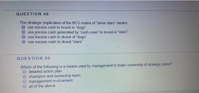 significant patents budget enough funds QUESTION 47 An automobile manufacturer is acquiring