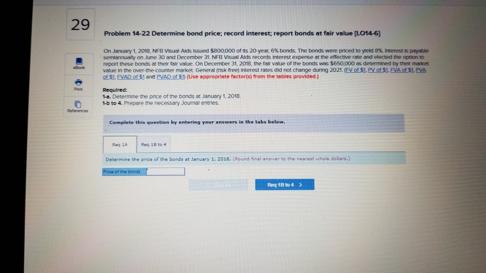 40. 14 Problem 14-23 Report bonds at fair value; quarterly reporting [L014-6)