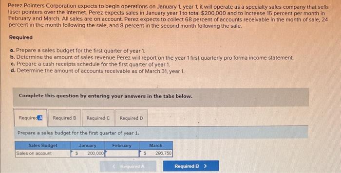 help please Perez Pointers Corporation expects to begin operations on January 1.