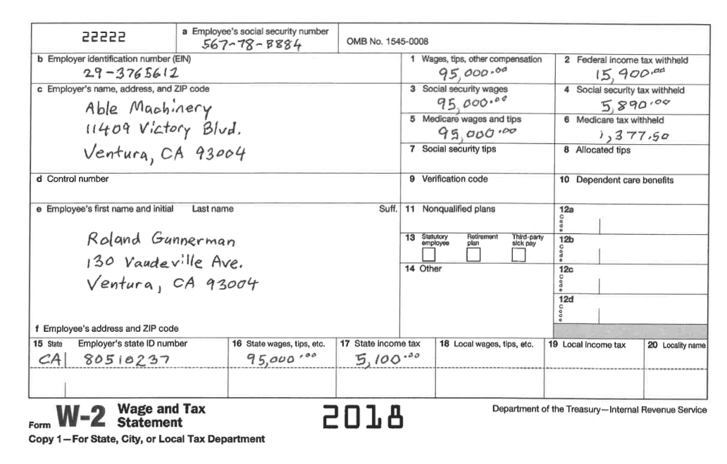 is single and has no dependents. He provides you with the following