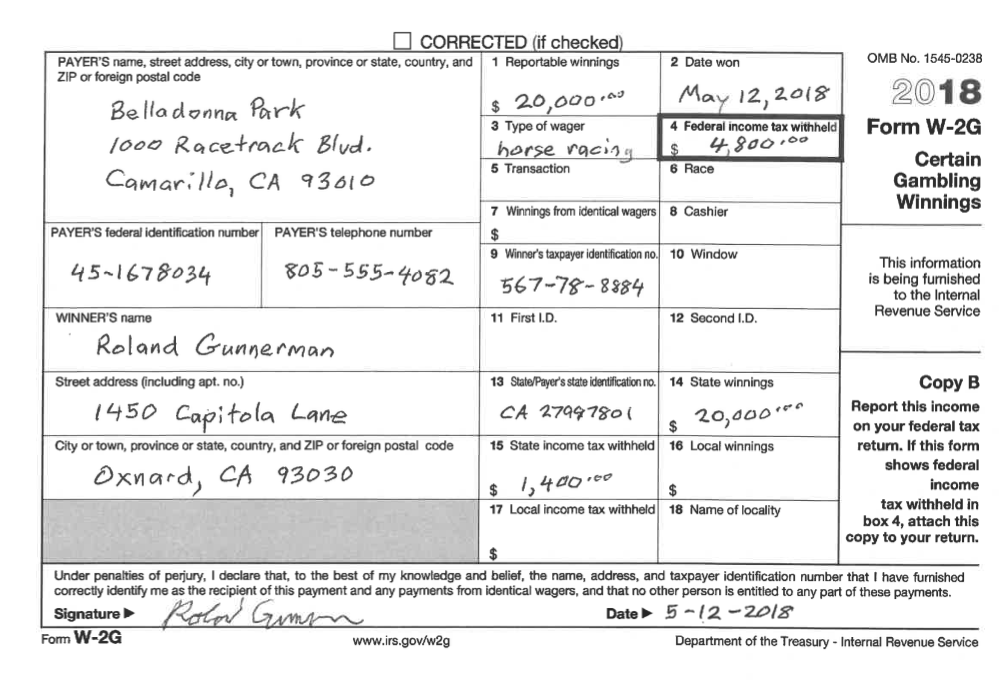 forms and documents: Form W-2 from his employer, reporting salary income and
