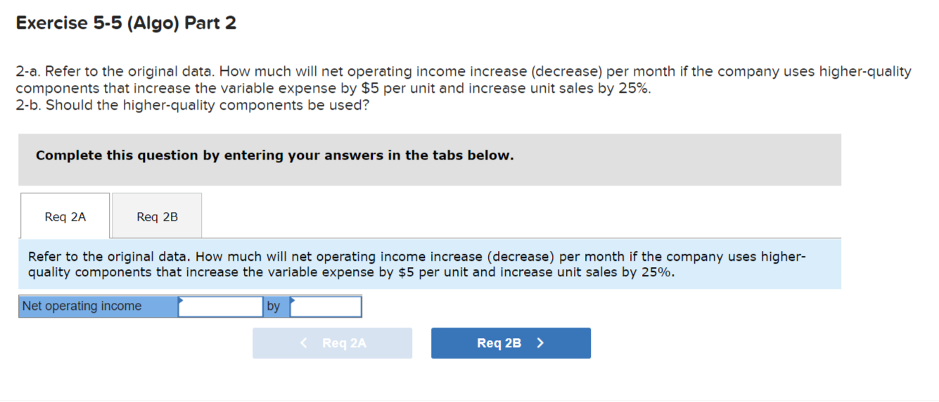 Costs, Selling Price, and Volume (LO5-4] [The following information applies to the